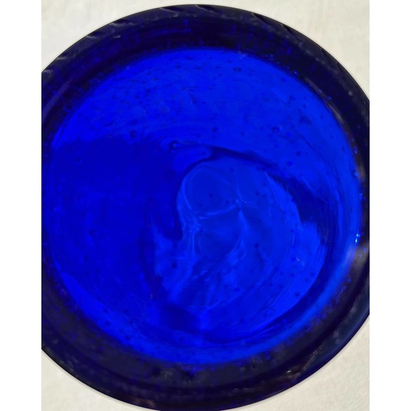 Vintage Cobalt Blue Blown Glass Tumbler/Flower Vase Highball Barware - Picture 9 of 10